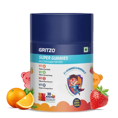 Gritzo Super Gummies KIDS prémiové vitamínové žuvačky s vápnikom a vitamínom D3 pre deti, 30 ks