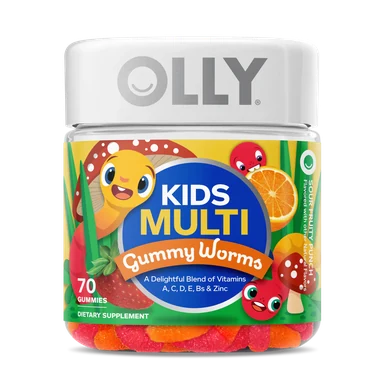 OLLY Kids Multi + Probiotic žuvacie gumíky s multivitamínmi a probiotikami na podporu trávenia, 70 ks