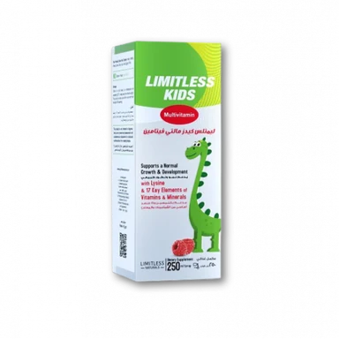 Limitless Kids Multivitamin sirup a žuvacie tablety na podporu správneho rastu a vývoja kostí, 30 ks