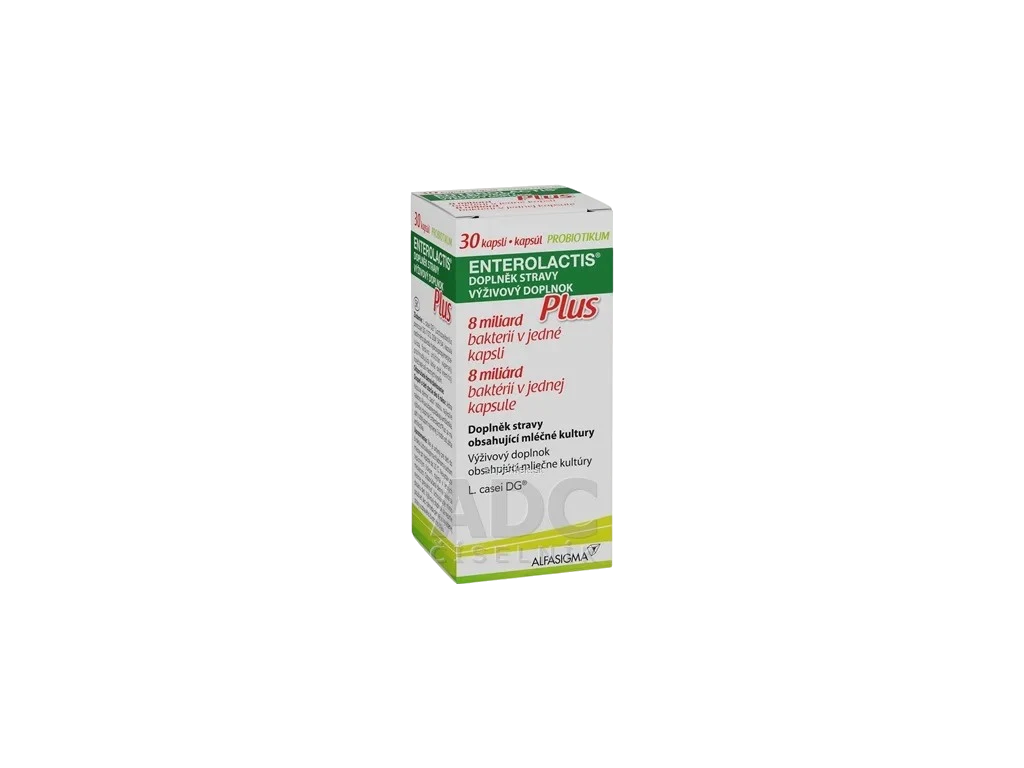ENTEROLACTIS® Plus, probiotiká s obsahom 8 miliárd enzymatických kultúr, 30 kapsúl