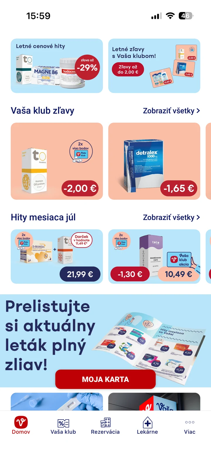 Aplikácia Vaša Klub s klubovými zľavami